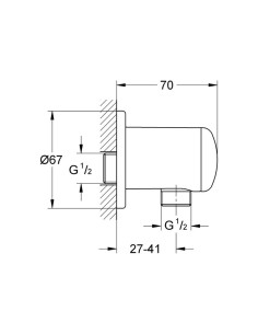 Relexa dušas sienas izvads 1/2", hroms 2