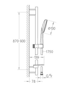 Rainshower Smart Active 130 dušas komplekts 90cm, hroms 2