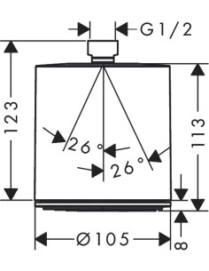 Pulsify 105 1jet dušas galva, hroms 2