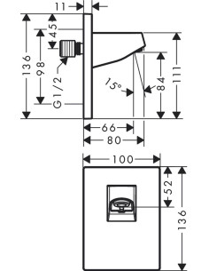 Pulsify 105 izvads no sienas, matēts melns 2