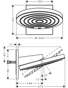 Pulsify 260 2jet dušas galva ar turētāju, matēta balta 2
