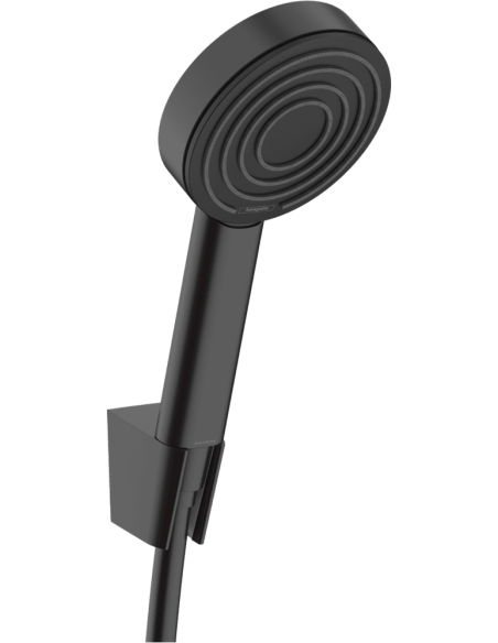 Pulsify 105 1jet, rokas dušas komplekts ar turētāju un dušas vadu 1250mm, matēts melns