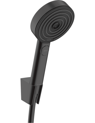 Pulsify 105 3jet, rokas dušas komplekts ar turētāju un dušas vadu 1600mm, matēts melns