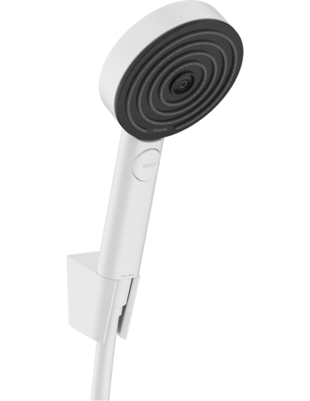 Pulsify 105 3jet, rokas dušas komplekts ar turētāju un dušas vadu 1600mm, matēts balts