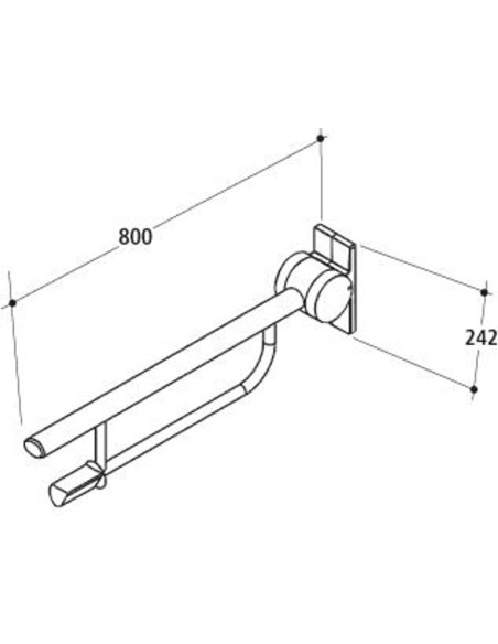 Ideal Standard Contour 21 tualetes papīra turētājs, paredzēts paceļamajam rokas balstam