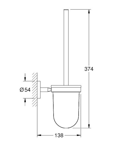 Baucosmopolitan tualetes poda birste ar turētāju