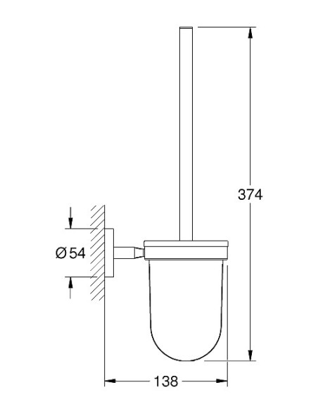Baucosmopolitan tualetes poda birste ar turētāju