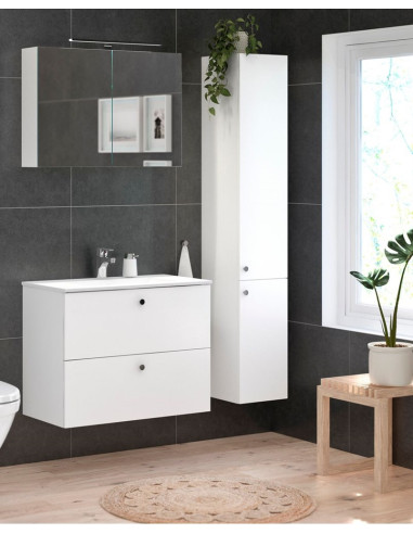 Vannas istabas skapītis ar izlietni Graphic Base 80 cm balts