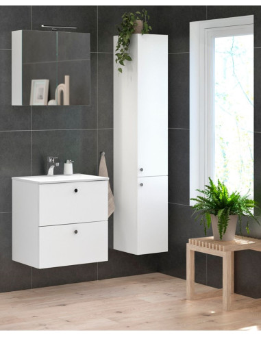 Vannas istabas skapītis ar izlietni Graphic Base 60 cm balts