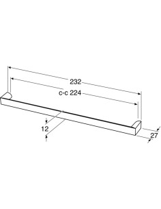 Rokturis H4 vannas istabas skapītim, hroma, cc224 2