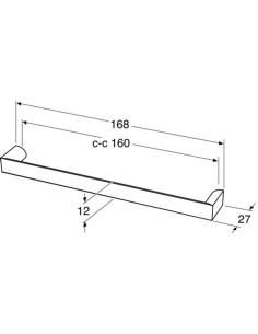 Rokturis H4 vannas istabas skapītim, hroma, cc160 2