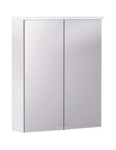 Spoguļa skapis Option Basic ar apgaismojumu, divas durvis 60x67.5
