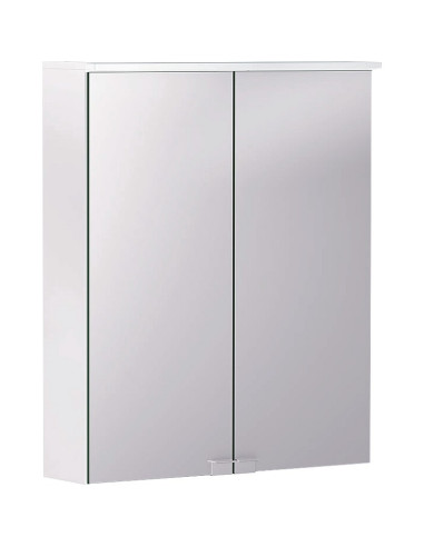 Spoguļa skapis Option Basic ar apgaismojumu, divas durvis 60x67.5