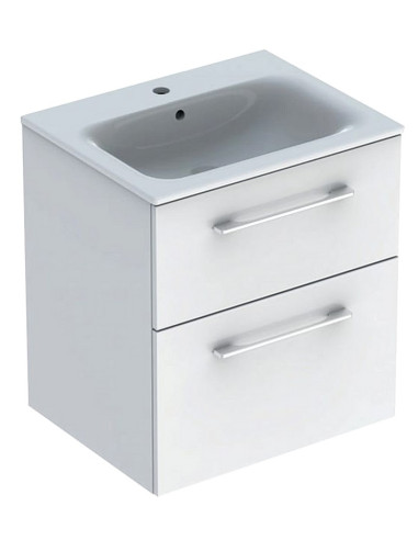 Geberit Selnova Square izlietne ar skapi 60cm, komplekts, balts
