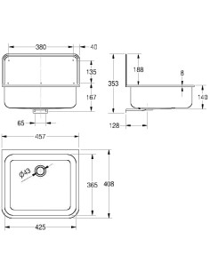 Franke Osma saimniecības izlietne 457x140x408 2