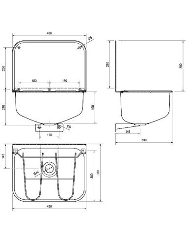 Franke Lokka saimniecības izlietne 436x339x190