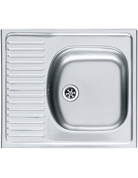 Nerūsējošā tērauda izlietne ETN 611-58 matēta 58 x 51 cm abpusēja