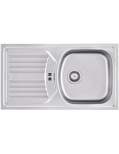 Nerūsējošā tērauda izlietne ETN 614 Nova matēta 78 x 43,5 cm abpusēja