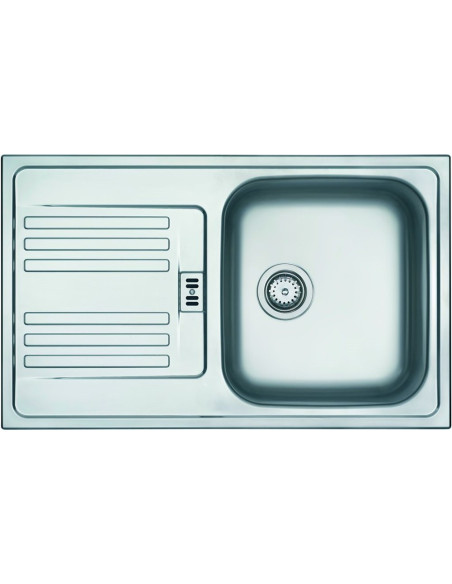 Nerūsējošā tērauda izlietne EFN 614-78 matēta 78 x 47,5 cm abpusēja Nerūsējošā tērauda izlietne EFN 614-78 matēta 78 x 47,5 cm abpusēja