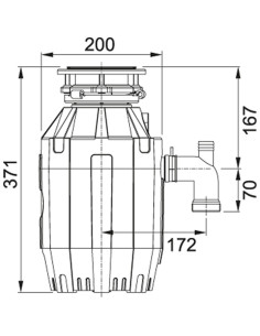 TURBO ELITE atkritumu smalcinātājs TE-75, 550W (0.75Hp) 2