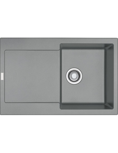 MRG 611 ar PopUp ventili 3½", abpusēja, Fragranit+, 78 x 50 cm, Pelēka