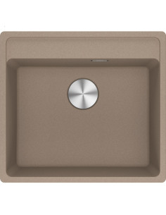 MRG 610-52 A fragranīta izlietne ar PushKnob vadības ventīli 3 1/2'', 560x510mm, kašmirs