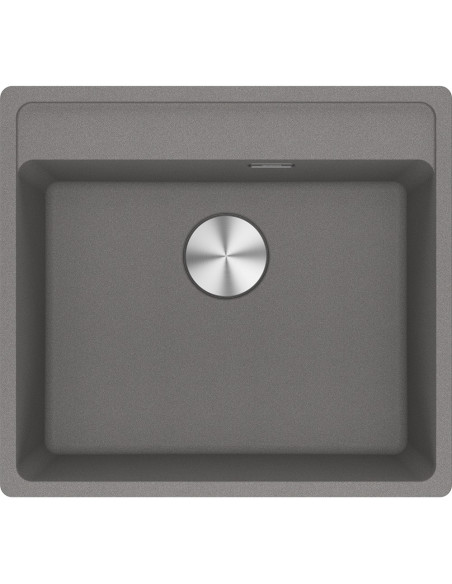 MRG 610-52 A fragranīta izlietne ar PushKnob vadības ventīli 3 1/2'', 560x510mm, pelēka