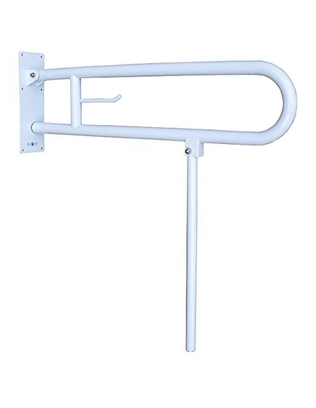 Invalīdu rokturis paceļams 80cm ar balstu NT balts