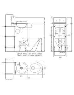 COMBO pods un izlietne, WC centrā, NT matēts 2