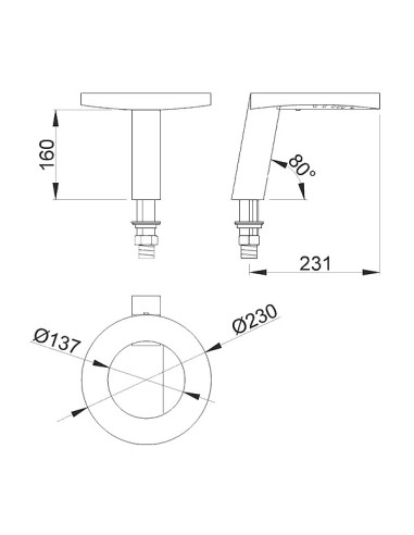 Concept3 maisītājs ar roku žāvētāju un ziepju dozatoru, mazais, zelts