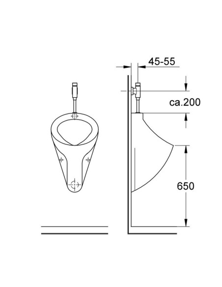 Rondo urināla dozators 15mm (½"), hroms