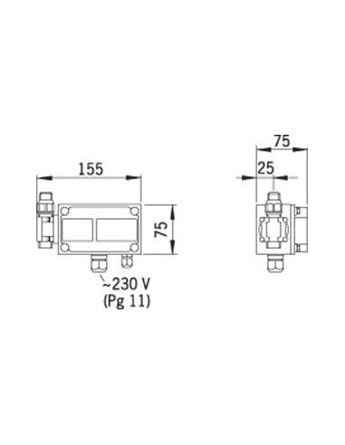 Oras Electra 6576 bezkontakta urināla skalotājs, 230V barošana