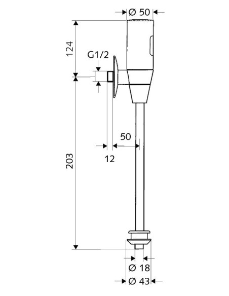 Schelltronic infrasarkanais urināla dozators 6V