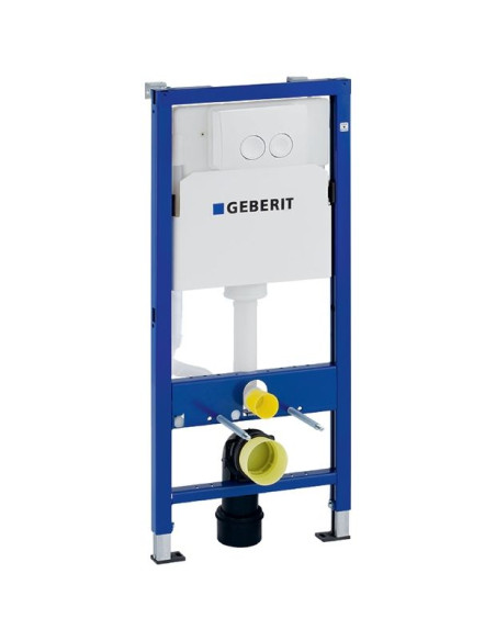 Geberit Delta WC rāmja komplekts, balta skalošanas spiedpoga