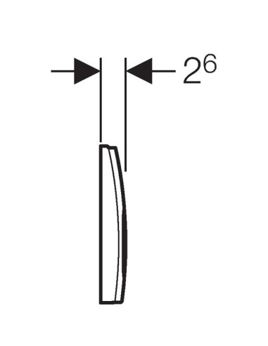 Geberit Delta 21 spiedpoga, matēts hroms