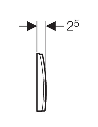 Geberit Delta 50 spiedpoga, hromēta