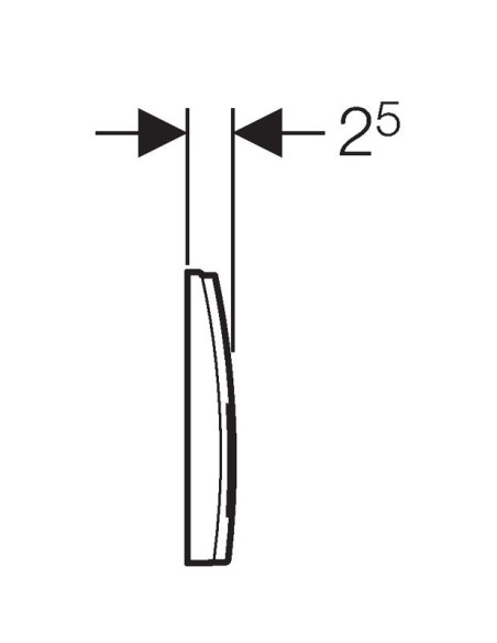 Geberit Delta 50 spiedpoga, hromēta Geberit Delta 50 spiedpoga, hromēta