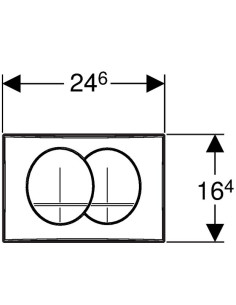Geberit Delta 20 spiedpoga, matēts hroms 2