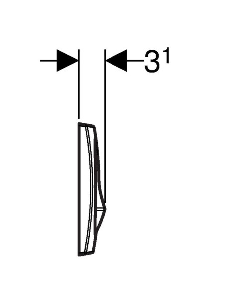 Geberit Delta 20 spiedpoga, matēts hroms