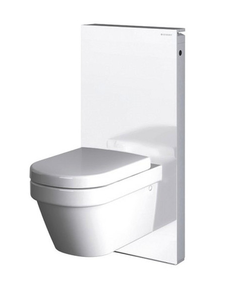 Monolith rāmis priekš WC, balts stikls 101 cm