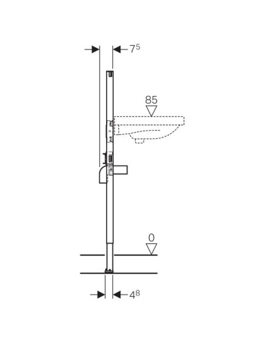 Geberit izlietnes rāmis, H 112 cm