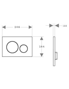 Geberit Omega20 tastatūra hroms/matēts hroms 2
