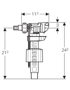 Geberit uzpildes mehānisms 2