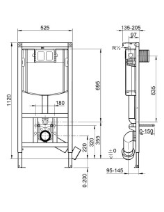 Villeroy&Boch ViConnect WC iebūvējamais rāmis 2