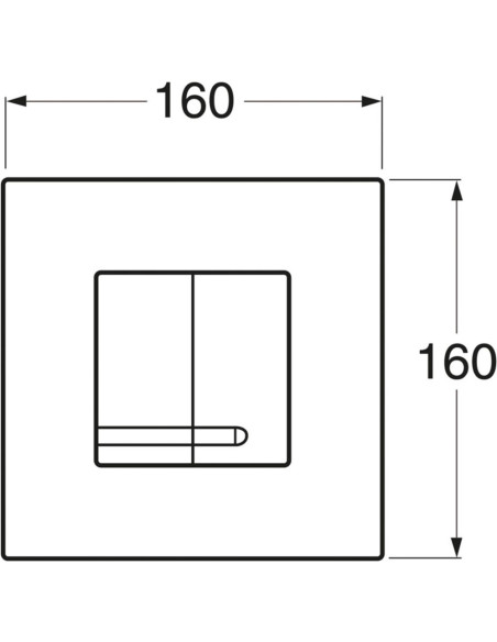 Skalošanas poga XS iebūvējamajam rāmim, sienas vadības panelis, kvadrātveida, duālās skalošanas funkcija, balts Skalošanas poga XS iebūvējamajam rāmim, sienas vadības panelis, kvadrātveida, duālās skalošanas funkcija, balts