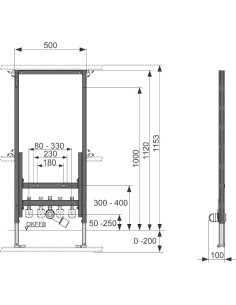 TECEprofil bidē rāmis 2