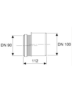 TECEprofil PP redukcijas pāreja DN90/100 2