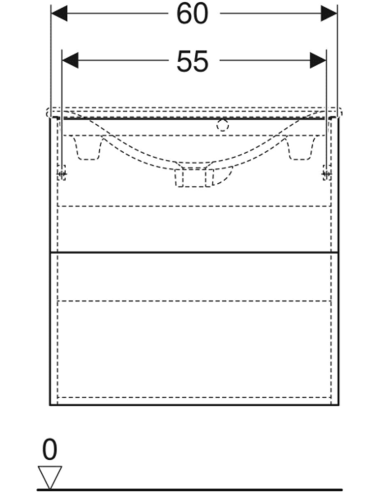 Ifö Elegant apakšskapis iebūvējamai izlietnei, divas atvilktnes, samazināts izvirzījums