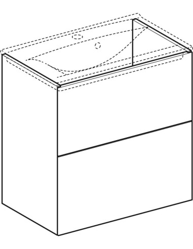 Ifö Elegant apakšskapis iebūvējamai izlietnei, divas atvilktnes, samazināts izvirzījums