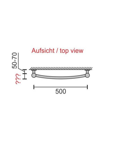 Dvieļu žāvētājs R-veida 500x800